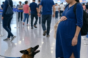 Cô gái mang thai bị chó nghiệp vụ sủa không ngừng, sau 30 phút sự thật khiến mọi người chết lặng