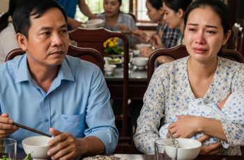 Vợ nấu nướng xong còn bận cho 2 con nhỏ ăn, lúc quay vào cả nhà ăn hết sạch mâm cơm chừa lại đúng bộ xương cá thì ứa nước mắt. Chồng nổi điên đứng dậy hành động sau đó khiến ai cũng sưỡng người