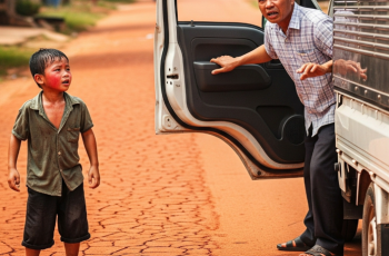 Thằng Bé Chạy Bộ Hơn 5 Giờ Giữa Trời Nắng Gắt Để Đuổi Theo Một Chiếc Xe Tải đi trên đường làng, cho đến Khi Tài Xế tức tối đùng đùng xuống để Mở Cửa Sau Xe