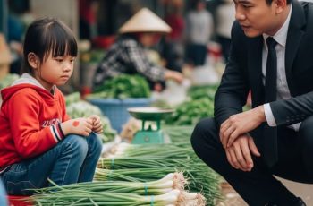 Triệu phú sốc khi thấy cô bé bán rau có vết bớt đỏ trên tay giống hệt vợ cũ, bí mật đằng sau khiến anh rơi lệ