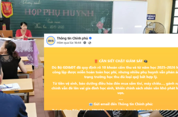 NÓNG: Trang Thông tin Chính phủ “đang nắm trong tay nhiều ảnh, email phụ huynh gửi” về vấn đề lạm thu!