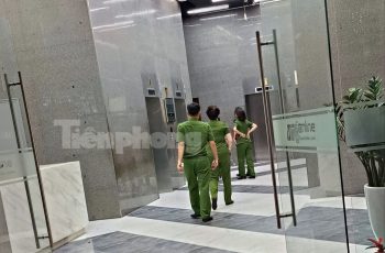 Công an xuất hiện ở tòa nhà có trụ sở công ty của Shark Bình