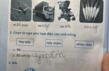 Bài tập Tiếng Việt lớp 1 khiến phụ huynh cười ra nước mắt: ‘Bố em là nảy mầm’ gây bão mạng Bài tập Tiếng Việt lớp 1 khiến phụ huynh cười ra nước mắt: ‘Bố em là nảy mầm’ gây bão mạng