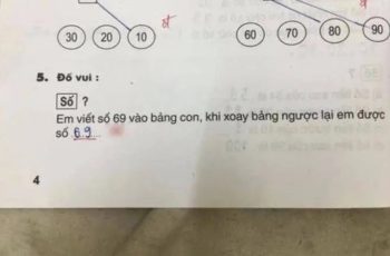 “Xoay ngược số 69 được số nào?”, bài toán tiểu học gây tranh cãi với đáp án của giáo viên