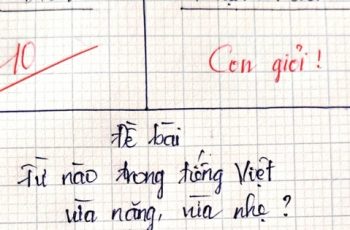 Từ nào trong Tiếng Việt vừa nặng, vừa nhẹ? – Trả lời đúng, bạn lọt top 1% người thông minh nhất!